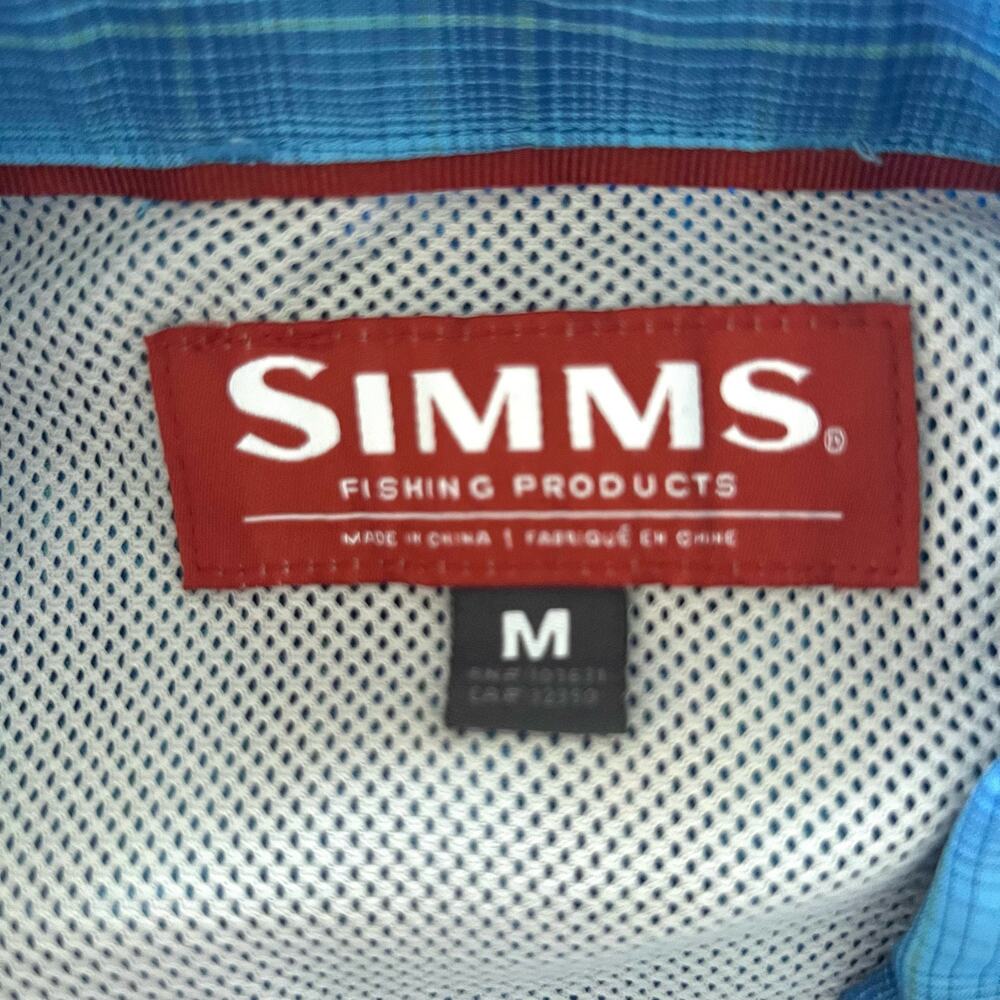 SIMMS fishing products vented button front zipped pockets men’s shirt - Picture 7 of 9
